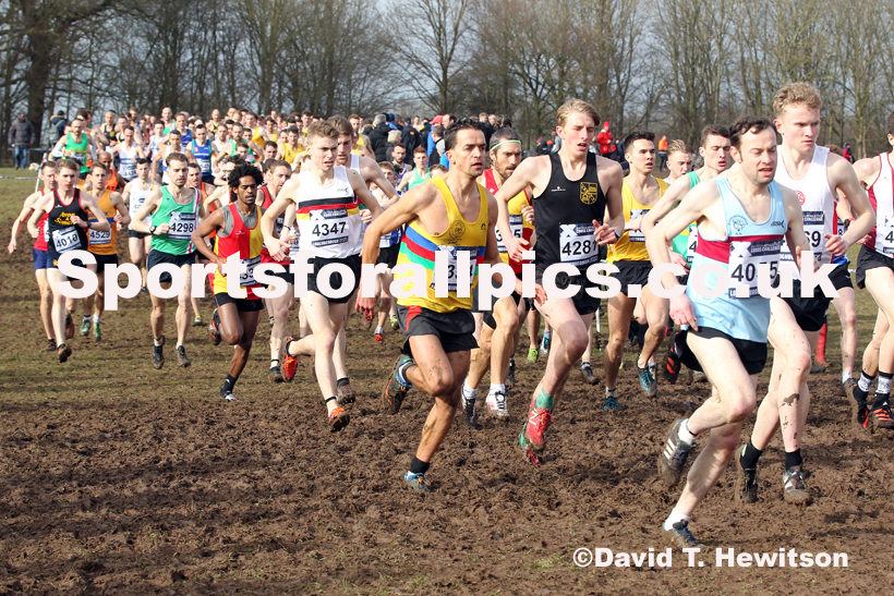 Senior men, 2020 British Athletics Inter Counties Cross Country Champs., Prestwold Hall, Loughborough. Photo: David T. Hewitson/Sports for All Pics